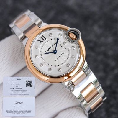 TW Factory Cartier 33*10MM NH05 Movement Sapphire Fisheye Glass Couple Watch